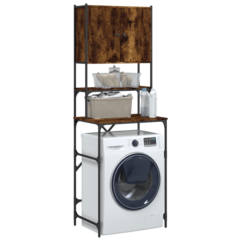 Washing Machine Cabinet Smoked Oak 68x48,5x194 cm