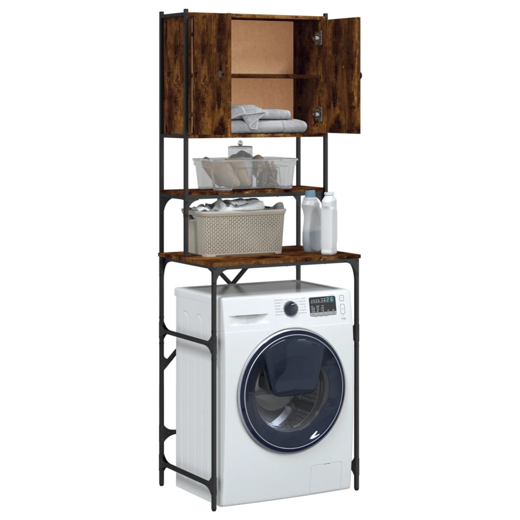 vidaXL Washing Machine Cabinet Smoked Oak 68x48.5x194 cm