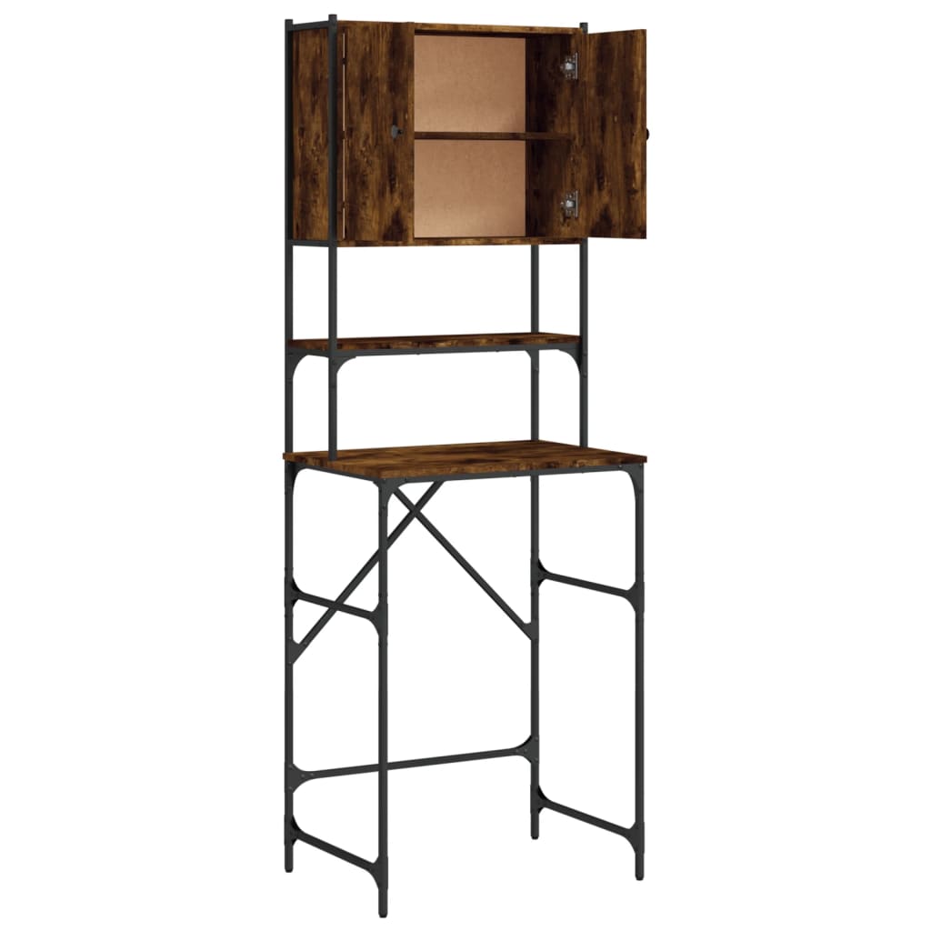 vidaXL Washing Machine Cabinet Smoked Oak 68x48.5x194 cm