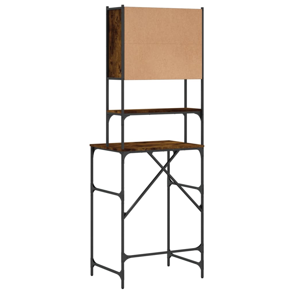 vidaXL Washing Machine Cabinet Smoked Oak 68x48.5x194 cm