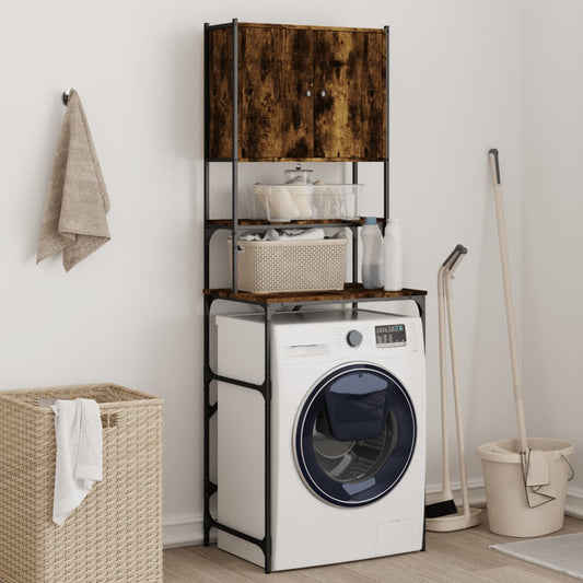 Washing Machine Cabinet Smoked Oak 68x48,5x194 cm