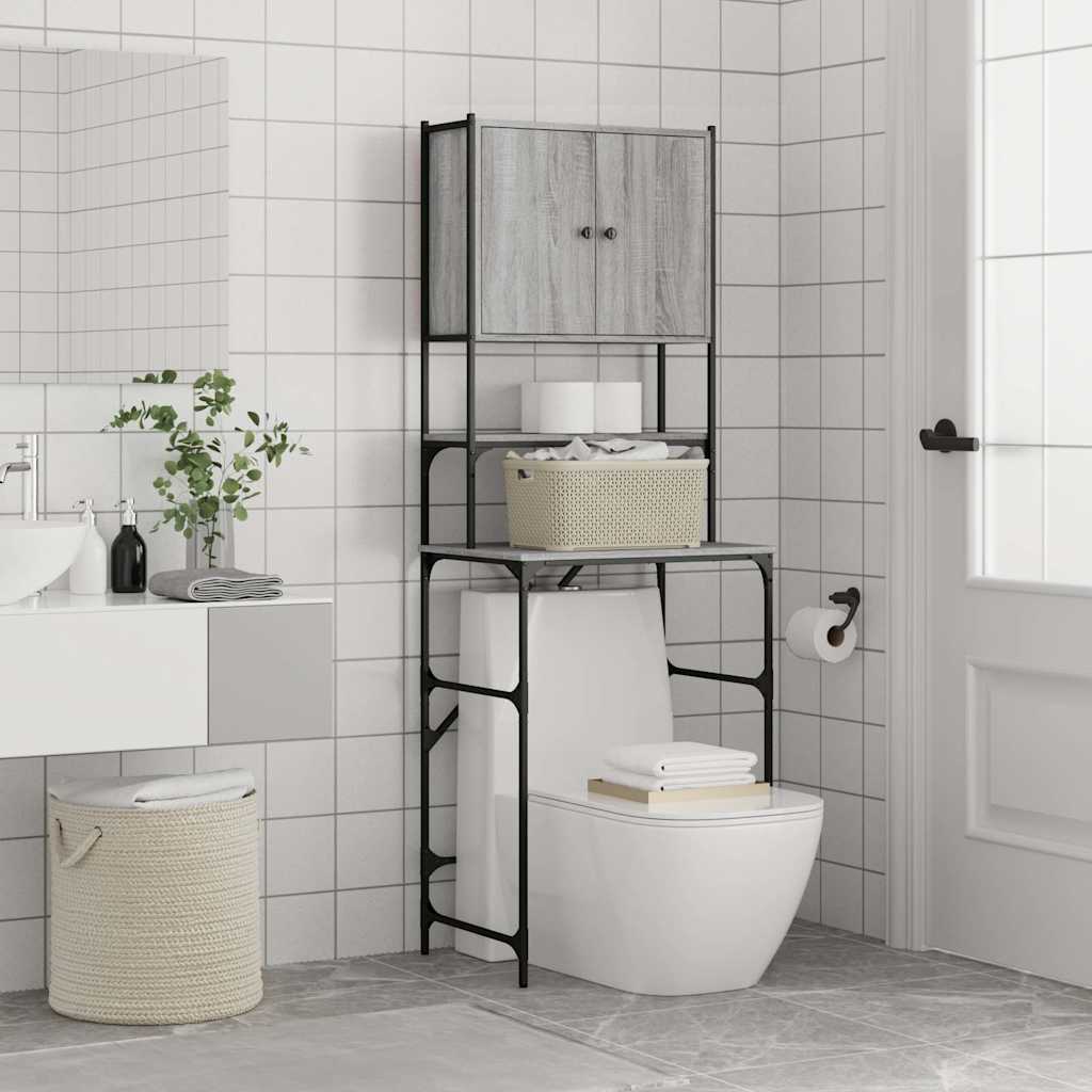 Washing Machine Cabinet Grey Sonoma 68x48,5x194 cm