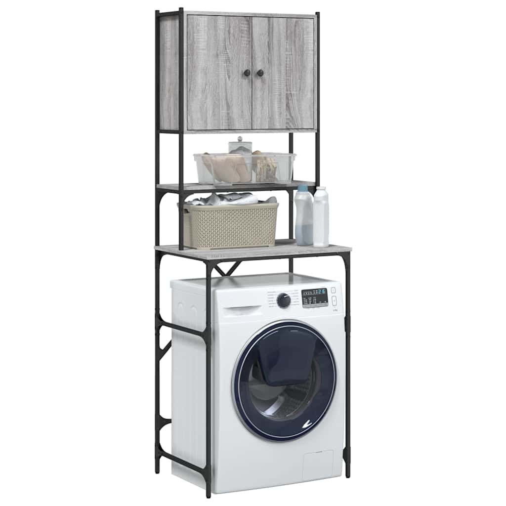 Washing Machine Cabinet Grey Sonoma 68x48,5x194 cm