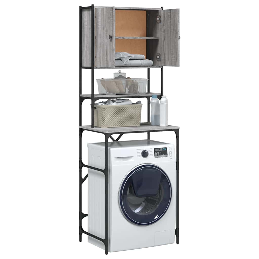 Washing Machine Cabinet Grey Sonoma 68x48,5x194 cm