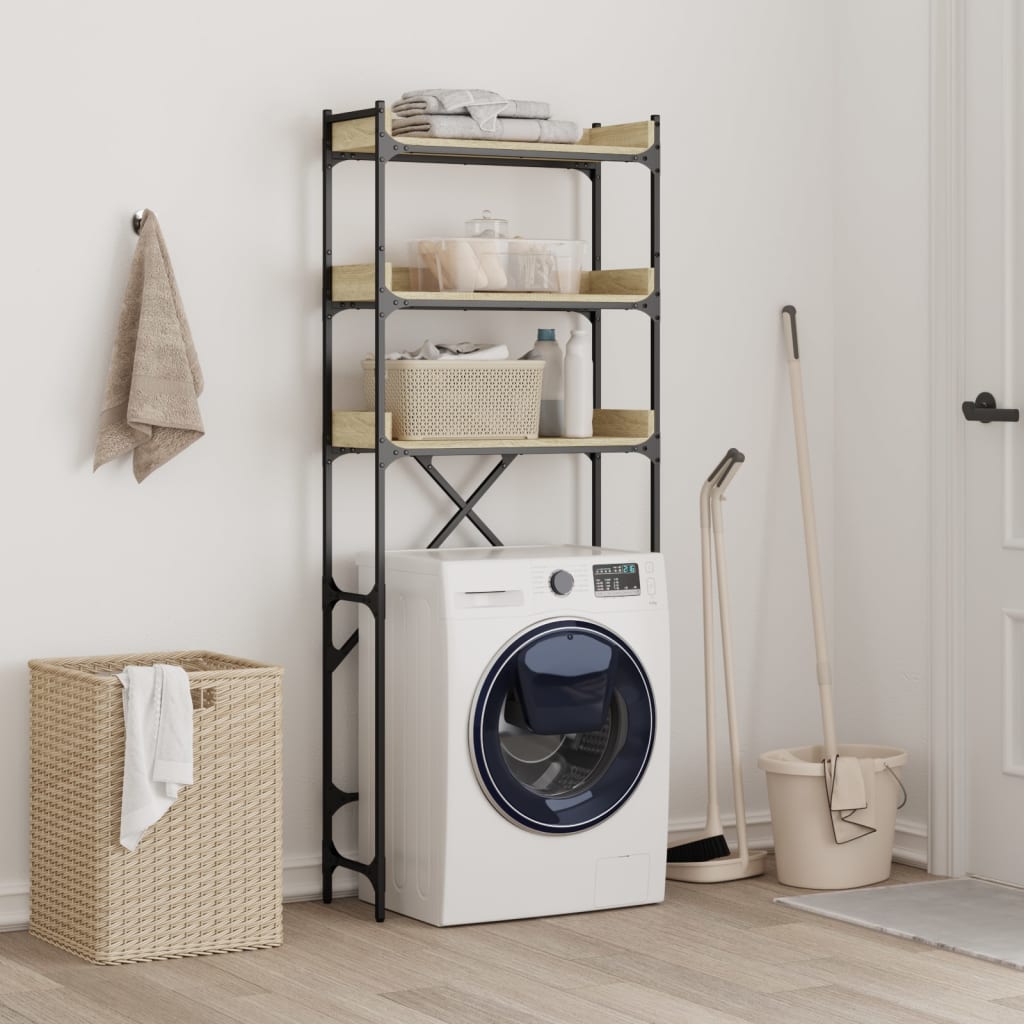 vidaXL Washing Machine Shelf Sonoma Oak 67x25x163 cm Engineered Wood