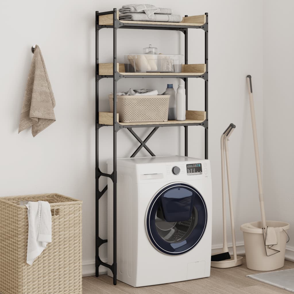 vidaXL Washing Machine Shelf Sonoma Oak 67x25x163 cm Engineered Wood