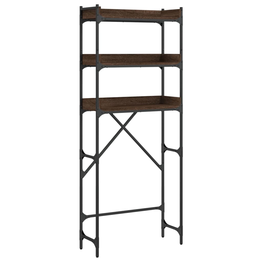 vidaXL Washing Machine Shelf Brown Oak 67x25x163 cm Engineered Wood