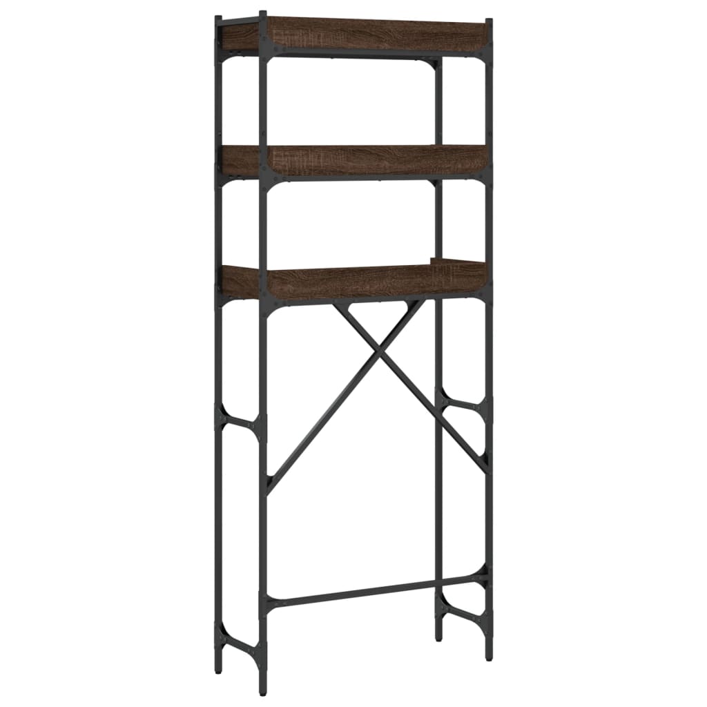 vidaXL Washing Machine Shelf Brown Oak 67x25x163 cm Engineered Wood