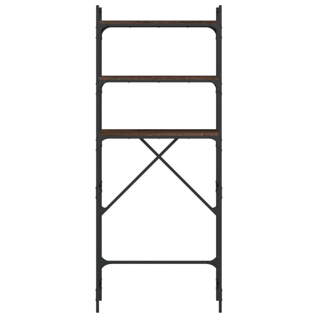 vidaXL Washing Machine Shelf Brown Oak 67x25x163 cm Engineered Wood