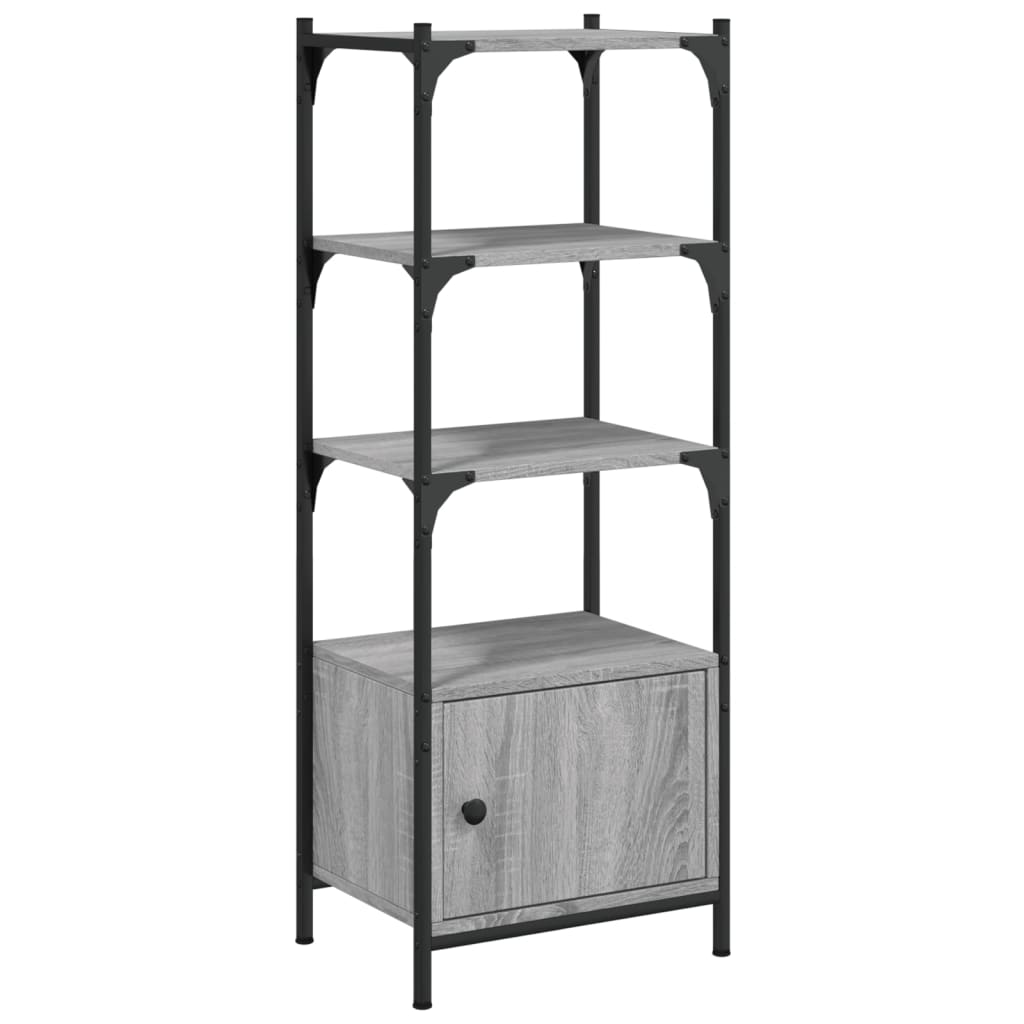 Bookcase 3-Tier Grey Sonoma 41x30x109,5 cm Engineered Wood