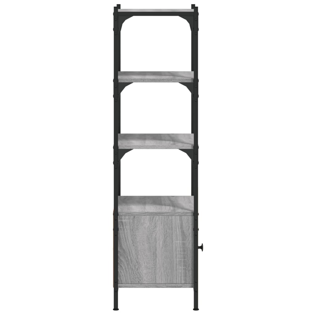 Bookcase 3-Tier Grey Sonoma 41x30x109,5 cm Engineered Wood