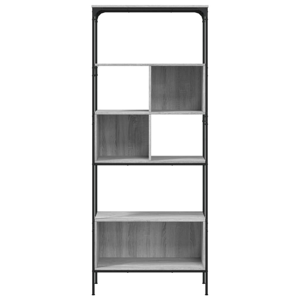 Bookcase 5-Tier Grey Sonoma 76x33x188,5 cm Engineered Wood