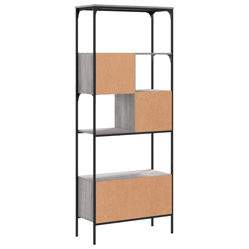 Bookcase 5-Tier Grey Sonoma 76x33x188,5 cm Engineered Wood