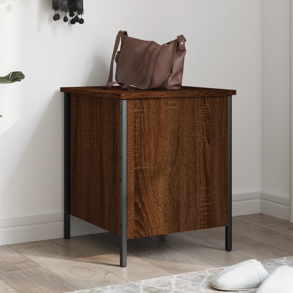 vidaXL Storage Bench Brown Oak 40x42.5x50 cm Engineered Wood