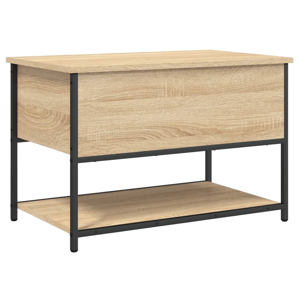 vidaXL Storage Bench Sonoma Oak 70x42.5x47 cm Engineered Wood