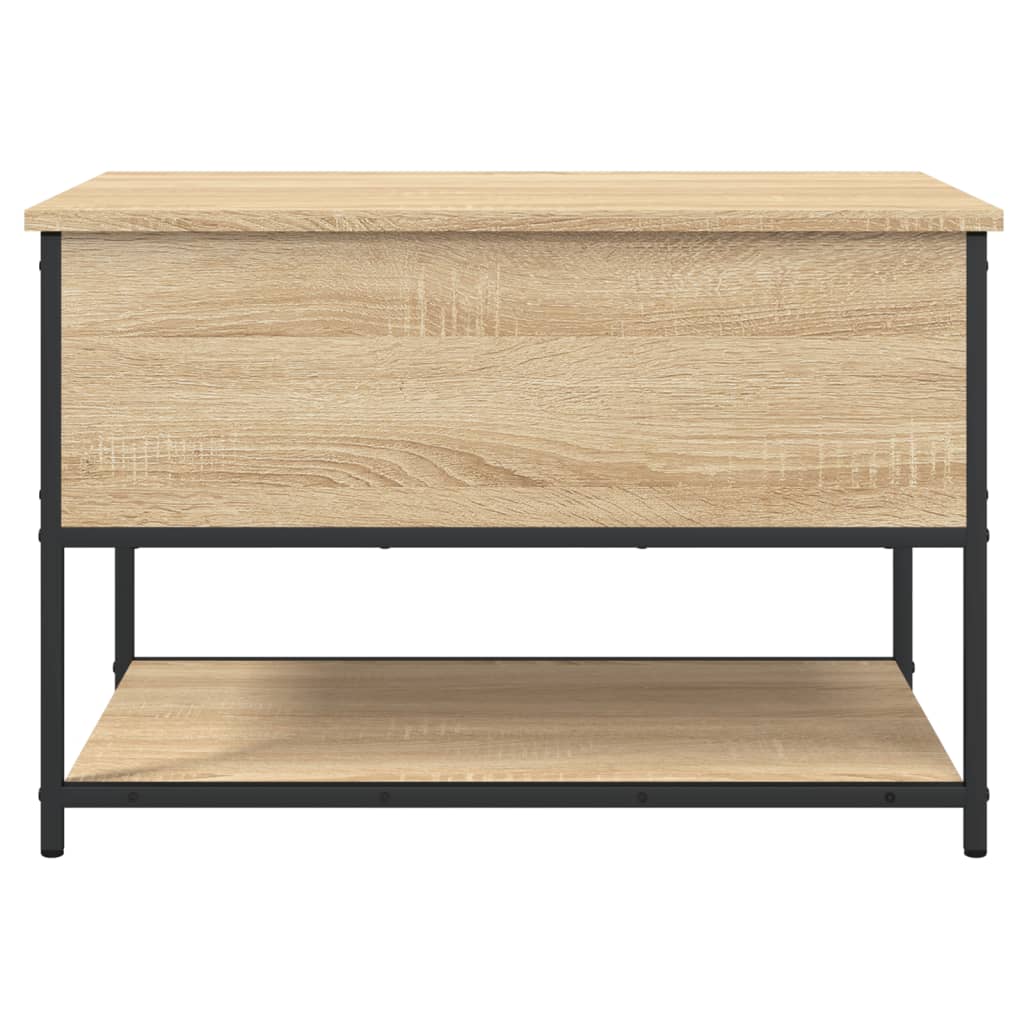 vidaXL Storage Bench Sonoma Oak 70x42.5x47 cm Engineered Wood