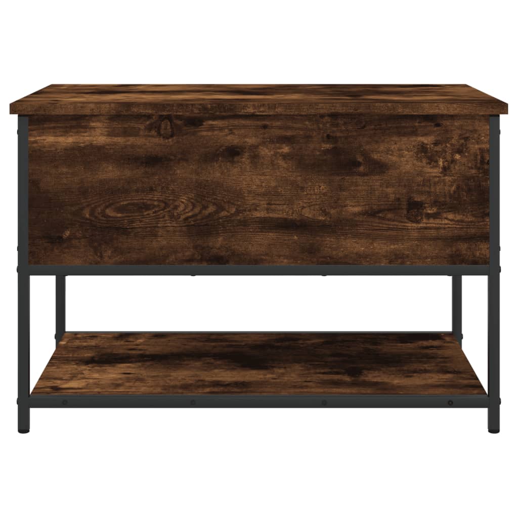 vidaXL Storage Bench Smoked Oak 70x42.5x47 cm Engineered Wood