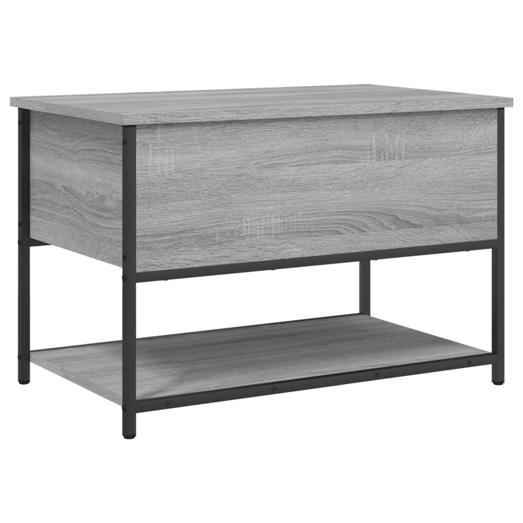 vidaXL Storage Bench Grey Sonoma 70x42.5x47 cm Engineered Wood