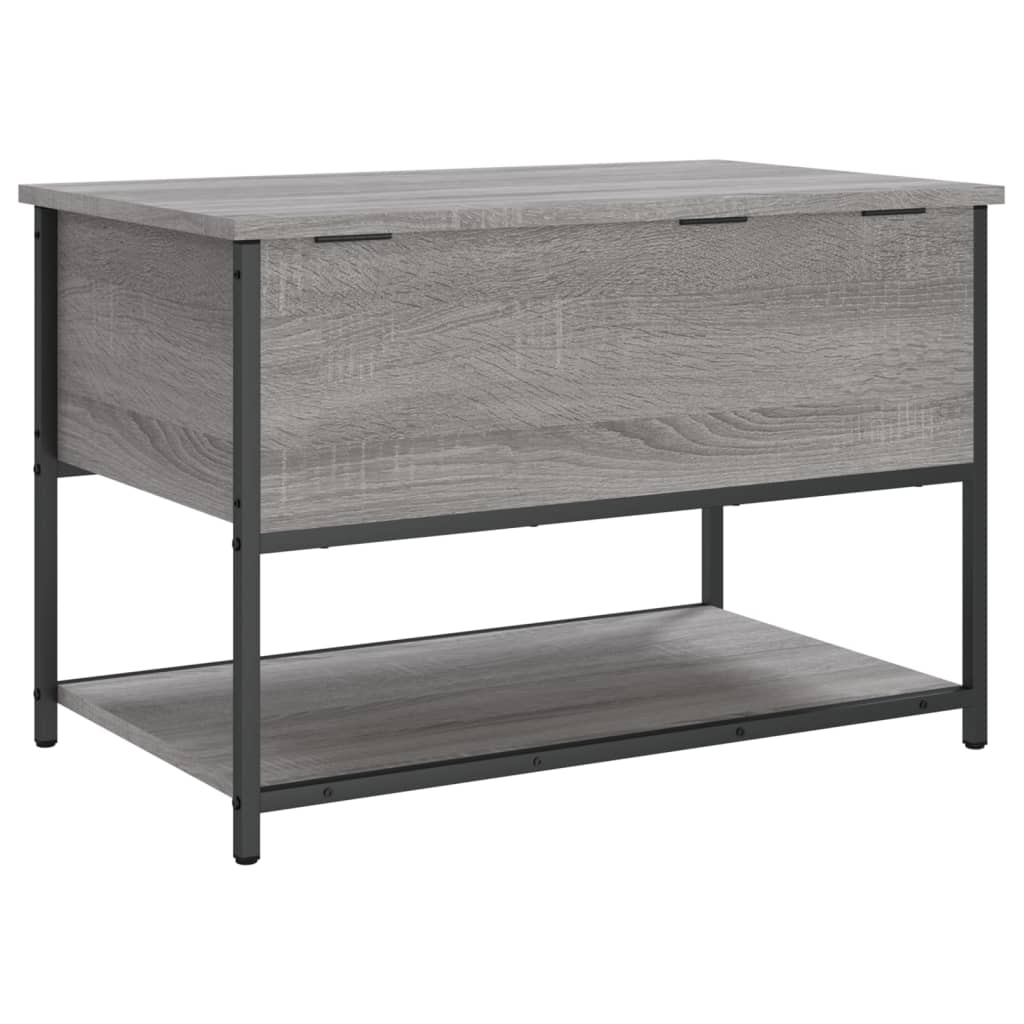 vidaXL Storage Bench Grey Sonoma 70x42.5x47 cm Engineered Wood