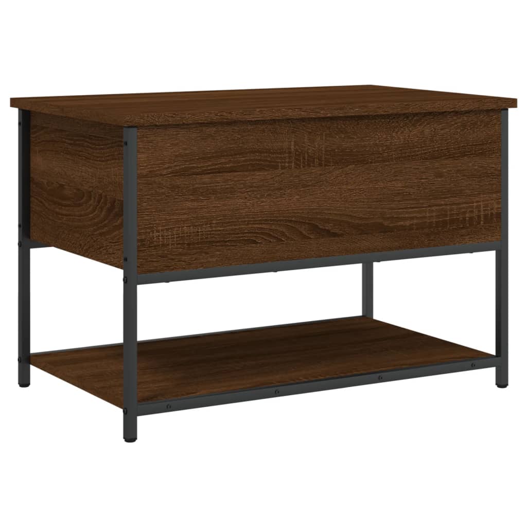 vidaXL Storage Bench Brown Oak 70x42.5x47 cm Engineered Wood