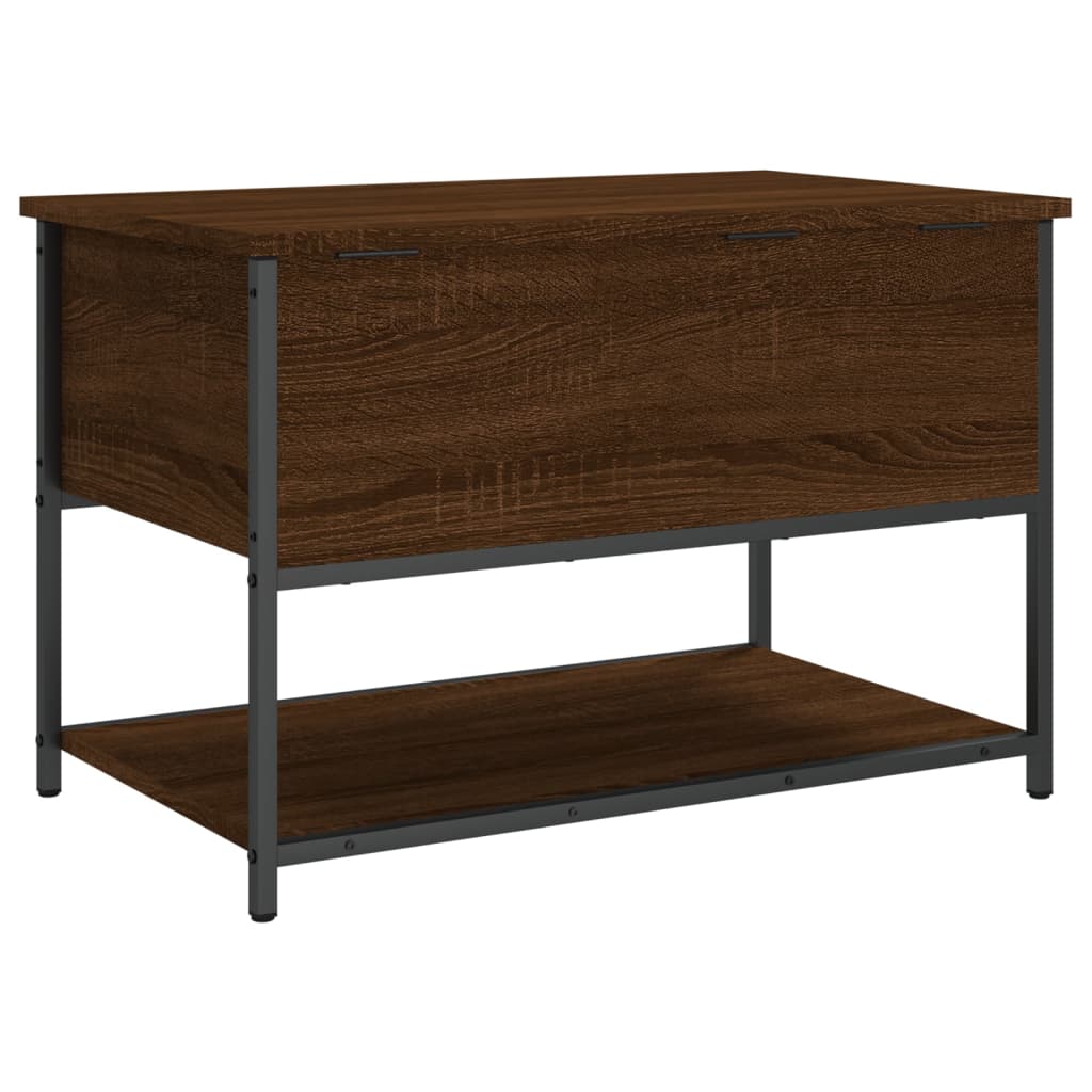 vidaXL Storage Bench Brown Oak 70x42.5x47 cm Engineered Wood