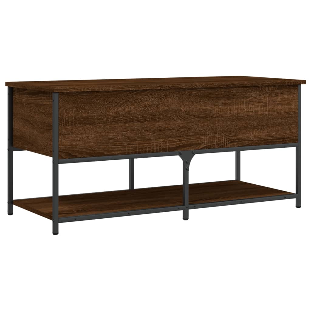 vidaXL Storage Bench Brown Oak 100x42.5x47 cm Engineered Wood