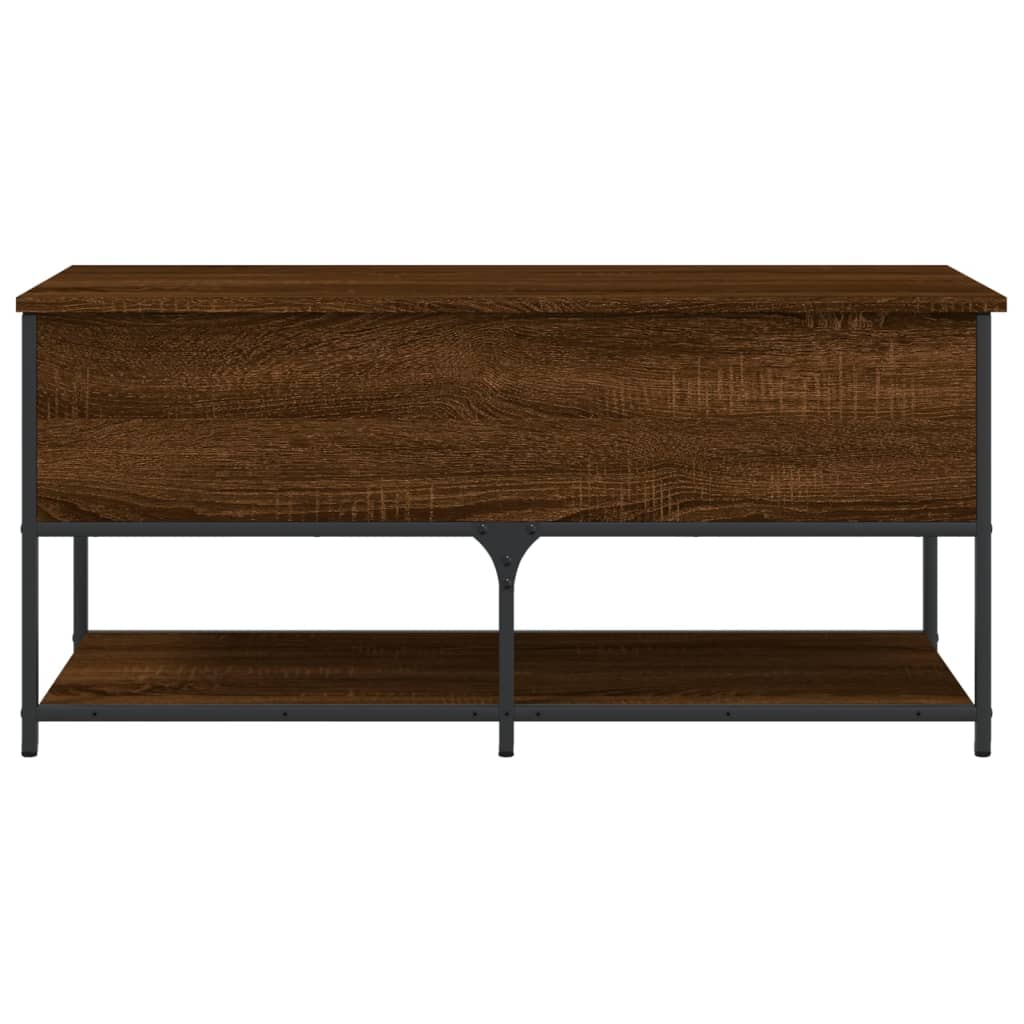 vidaXL Storage Bench Brown Oak 100x42.5x47 cm Engineered Wood