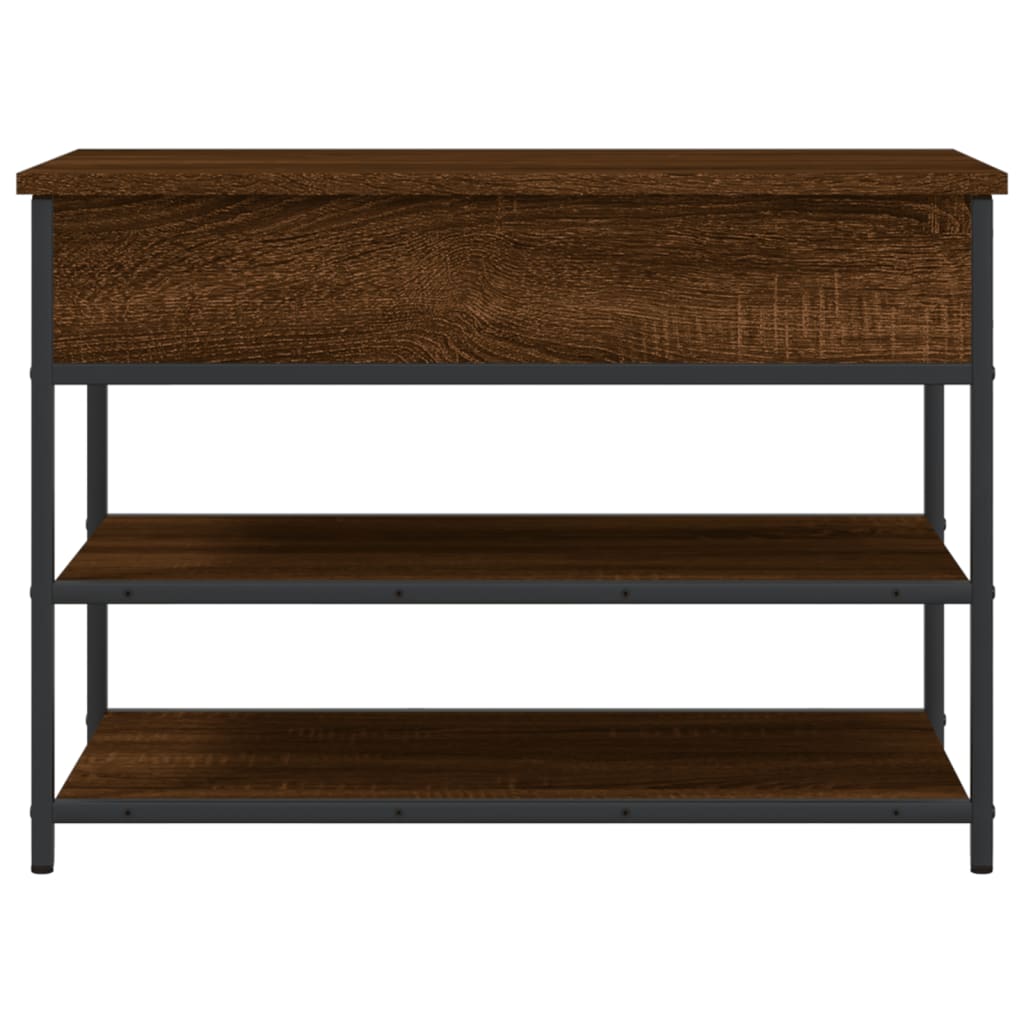 vidaXL Shoe Bench Brown Oak 70x42.5x50 cm Engineered Wood
