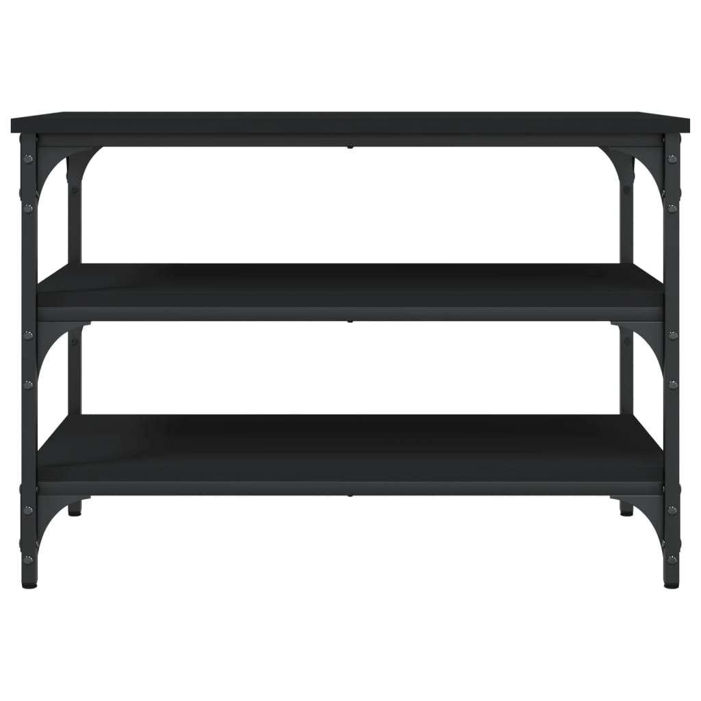 vidaXL Shoe Bench Black 70x38.5x49 cm Engineered Wood