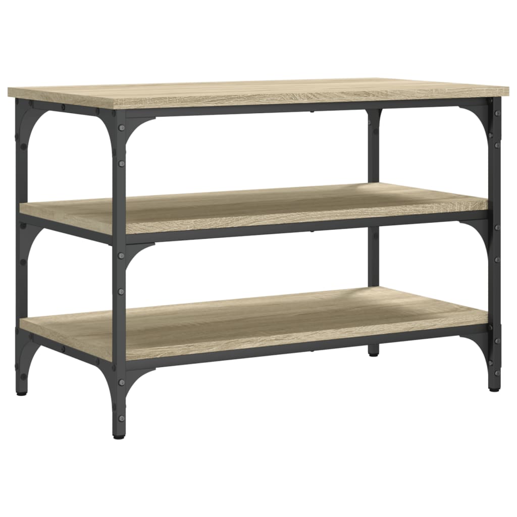 vidaXL Shoe Bench Sonoma Oak 70x38.5x49 cm Engineered Wood