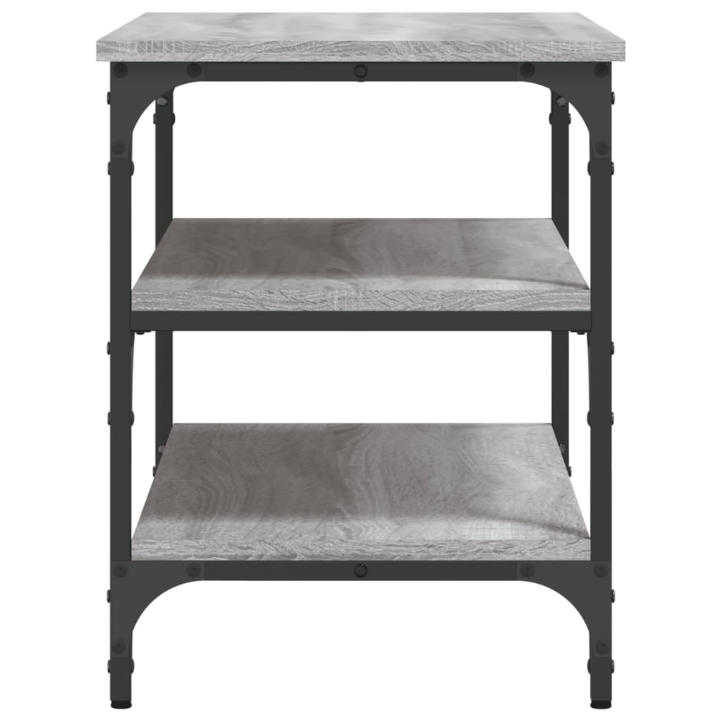 vidaXL Shoe Bench Grey Sonoma 70x38.5x49 cm Engineered Wood