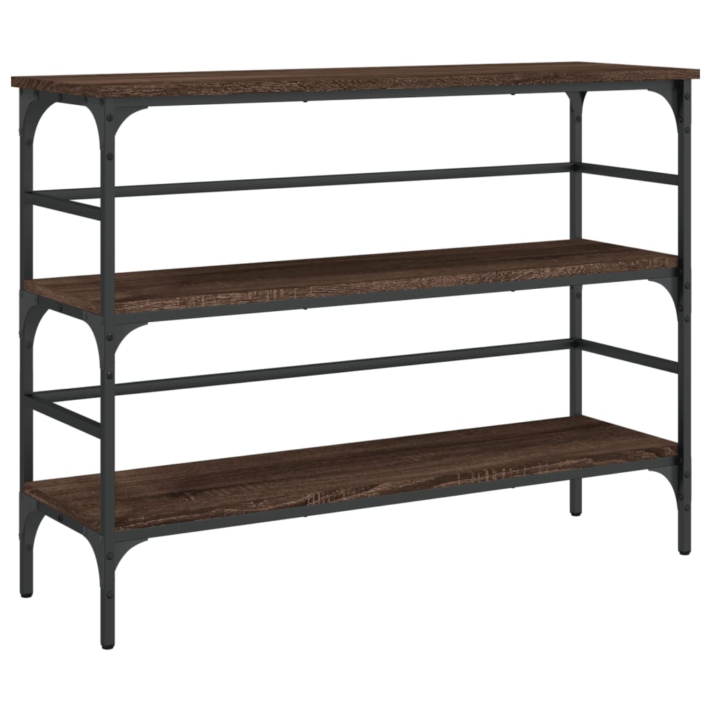 Console Table Brown Oak 100x32x75 cm Engineered Wood