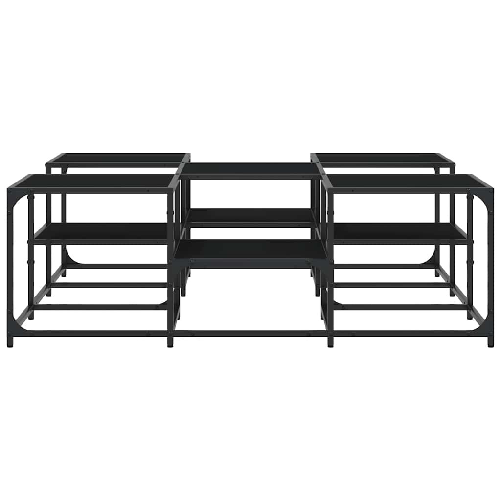 Coffee Table Black 121x121x40 cm Engineered Wood
