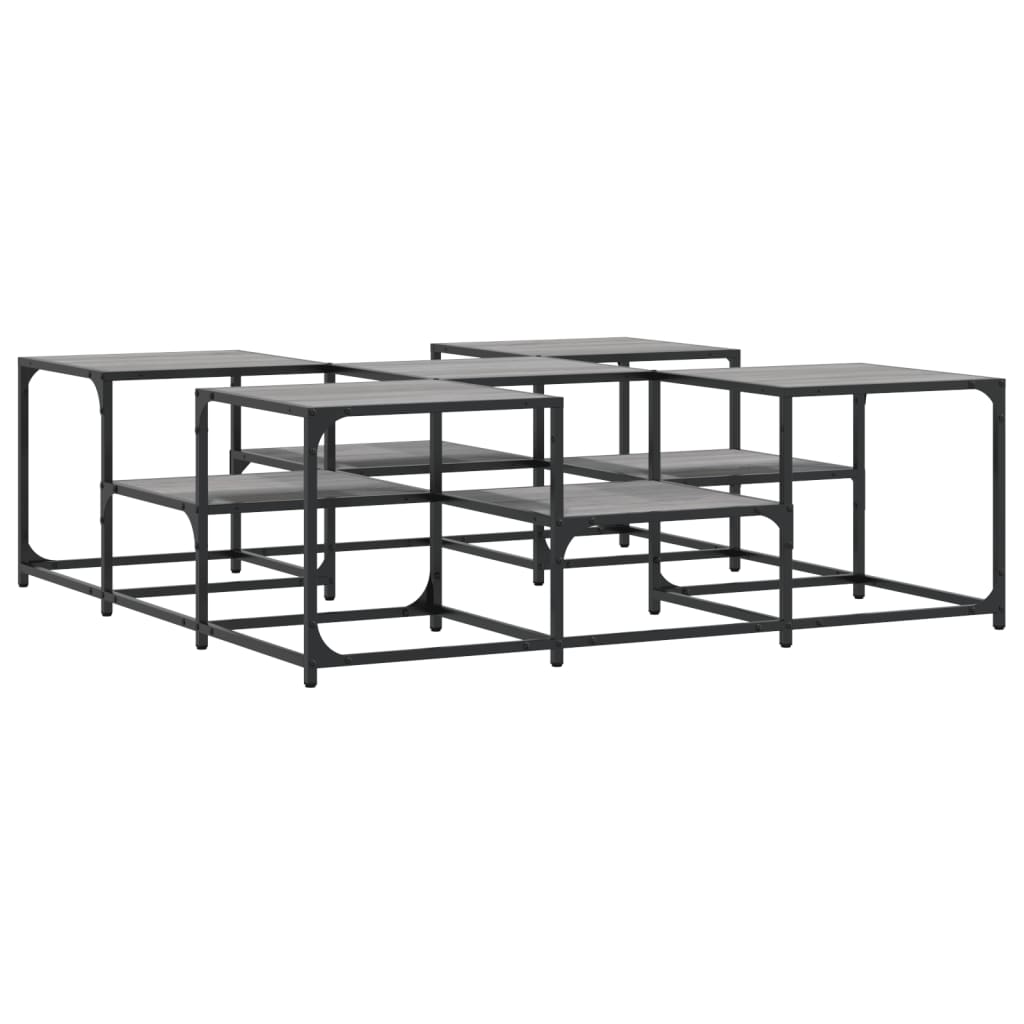 Coffee Table Grey Sonoma 121x121x40 cm Engineered Wood