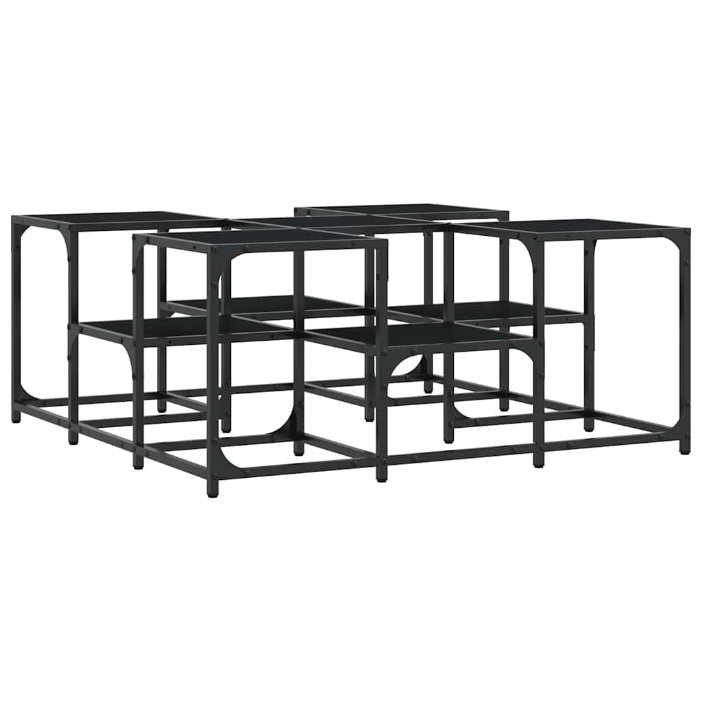 Coffee Table Black 91x91x40 cm Engineered Wood