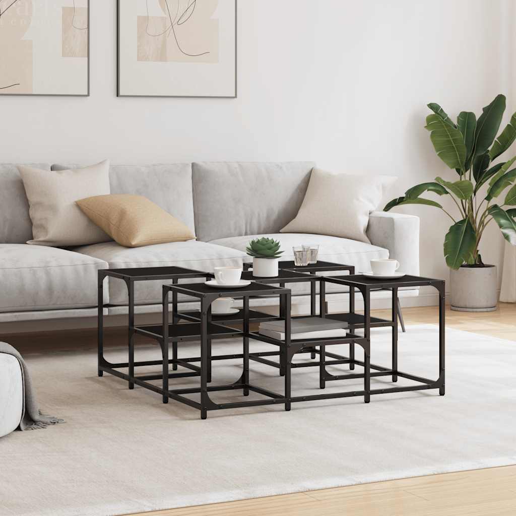Coffee Table Black 91x91x40 cm Engineered Wood