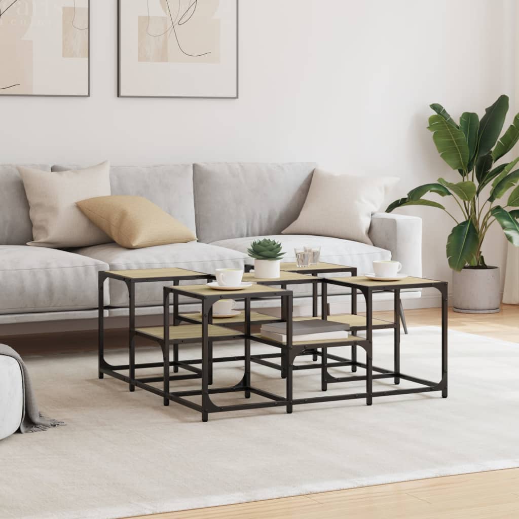 Coffee Table Sonoma Oak 91x91x40 cm Engineered Wood