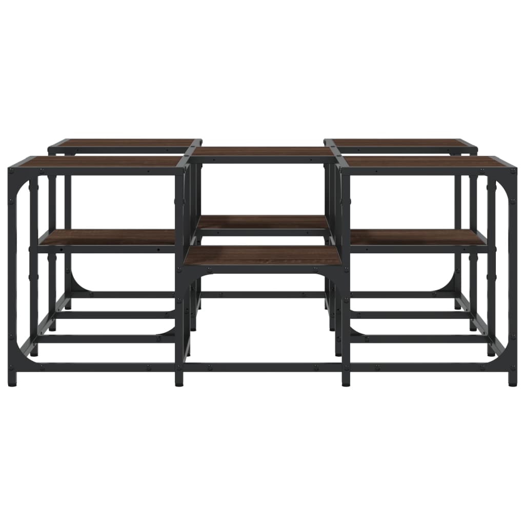 Coffee Table Brown Oak 91x91x40 cm Engineered Wood