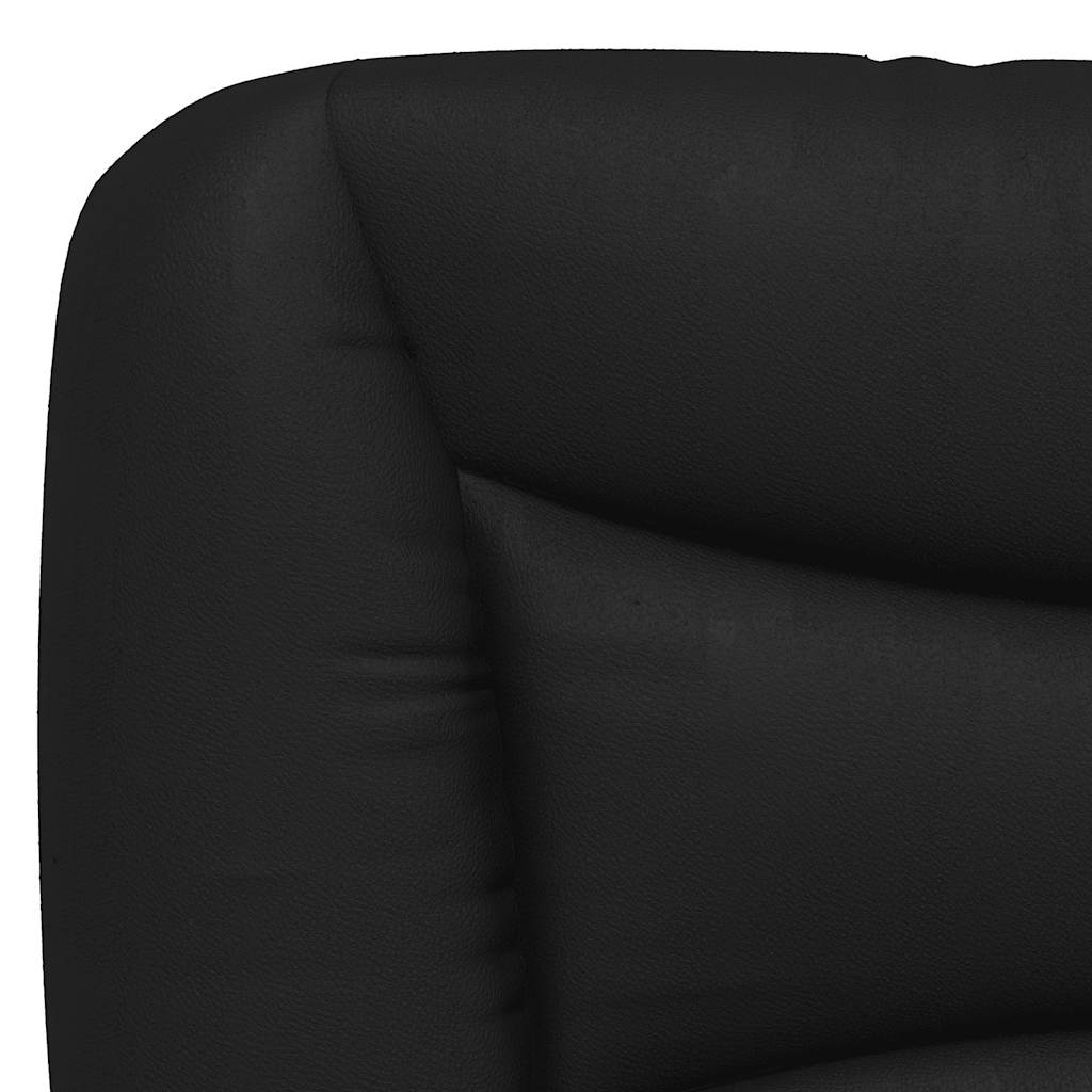 Bed Frame without Mattress "Hvar" Black 135x190 cm Double Faux Leather