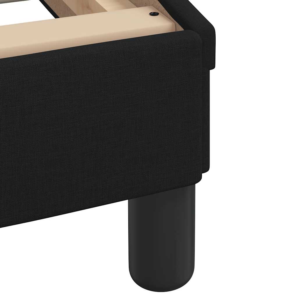 Bed with Mattress "Dover" Black Single Fabric