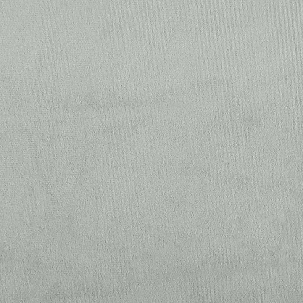 Bed with Mattress "Dover" Light Grey Single Velvet