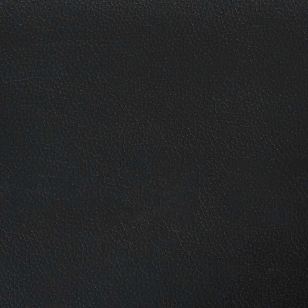Bed with Mattress "Dover" Black and White Single Faux Leather