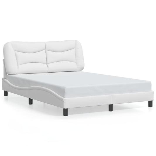 vidaXL Bed Frame with LED without Mattress White 120x200 cm