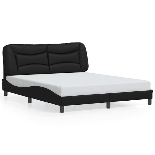 vidaXL Bed Frame with LED without Mattress Black 160x200 cm