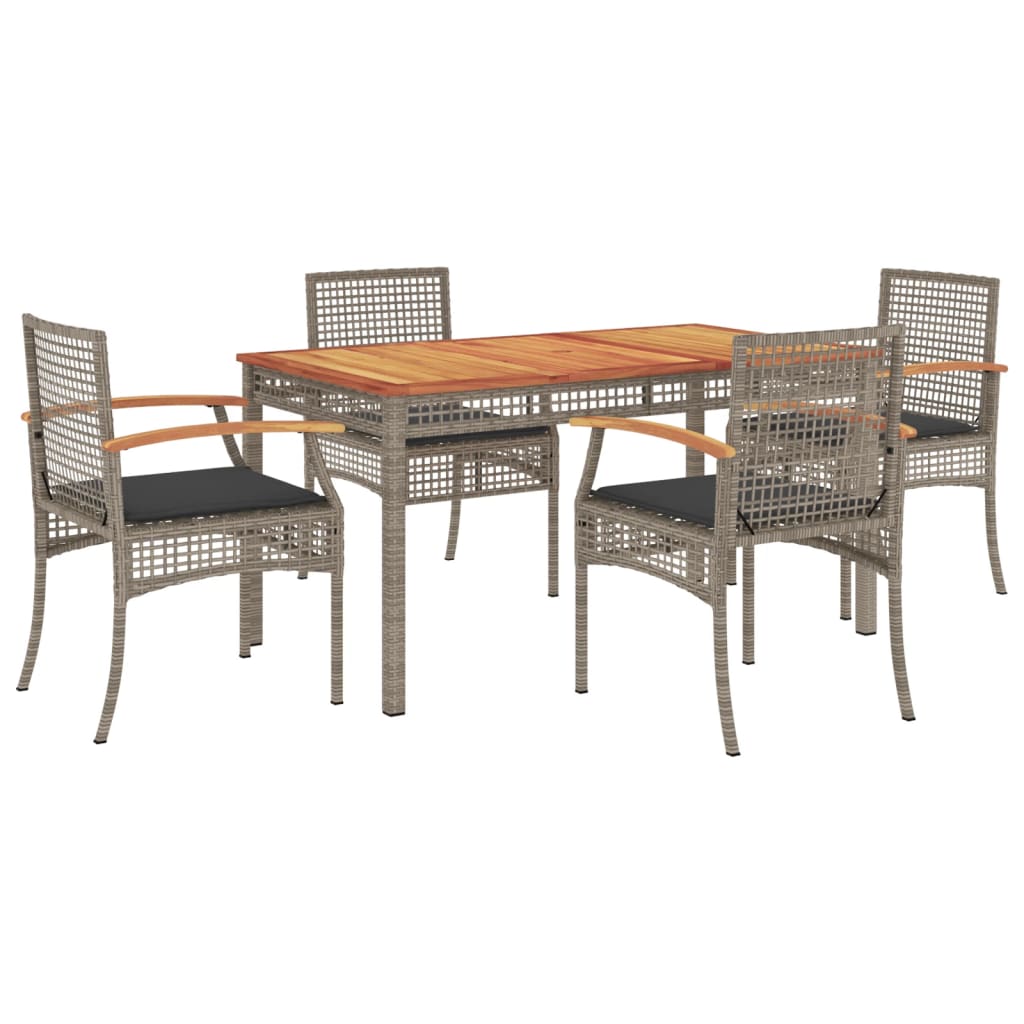 Garden Dining Set | Grey | PE rattan | Medium | Durable