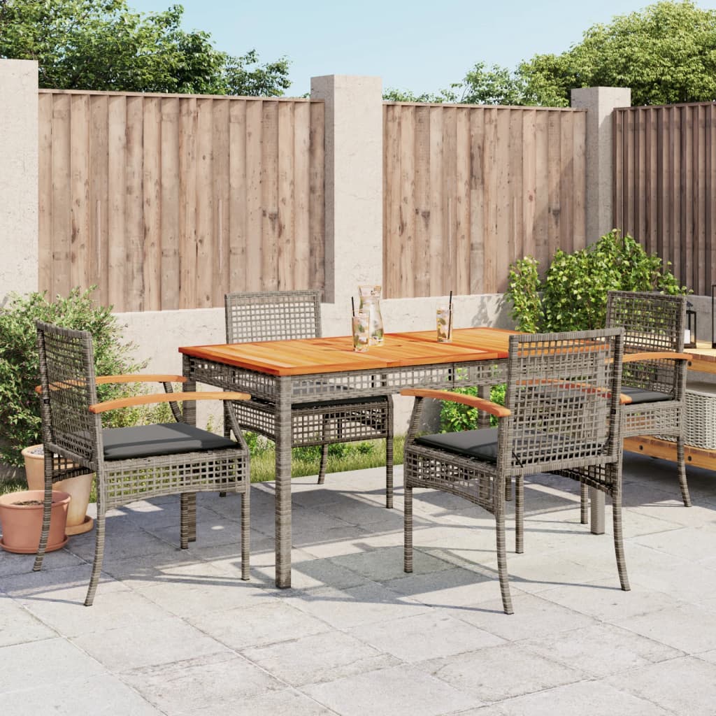 Garden Dining Set | Grey | PE rattan | Medium | Durable