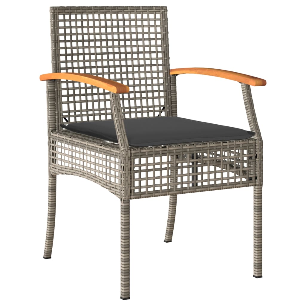 Garden Dining Set | Grey | PE rattan | One size | UV-resistant materials