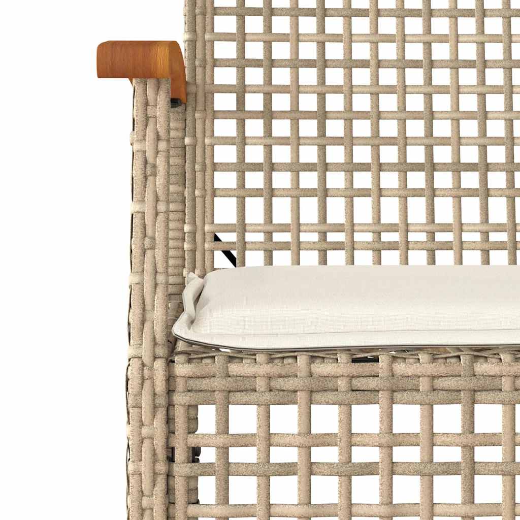 Garden Dining Set | Beige | PE Rattan | 5 Piece | Removable Covers
