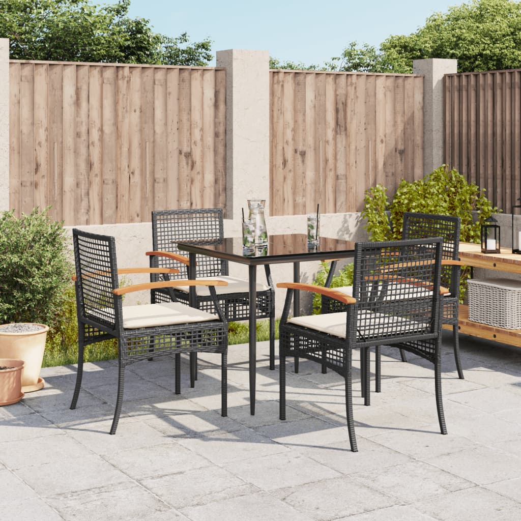 Garden Dining Set | Black, Cream White