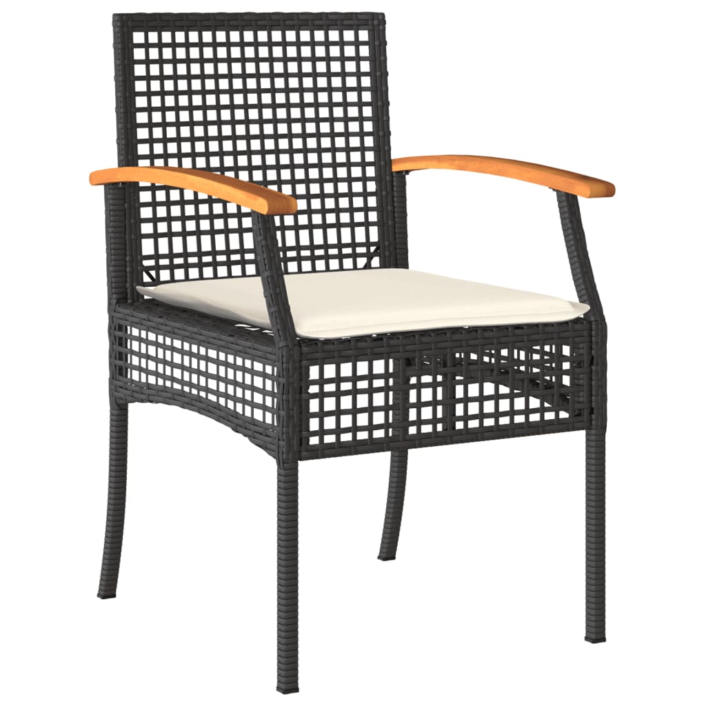 Garden Dining Set | Black | PE rattan | Five-piece set